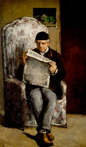 Louis-Auguste Cézanne, père de l'artiste, lisant l'Evénement, automne 1866, 200x120cm, NR101, Washington National Art Gallery
