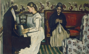 Jeune fille au pianp ou L'ouverture de Tannhauser, 1869-79, 57x92cm Saint-Peterbergourg, Ermitage