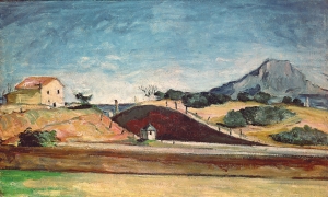 La Tranchée avec la montagne Sainte-Victoire, 1870,8x129cm, NR 156