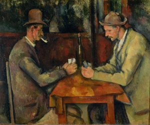 Les Joueurs de cartes,1893-1896, 47x56cm, NR714, Paris, musée d'Orsay. 
