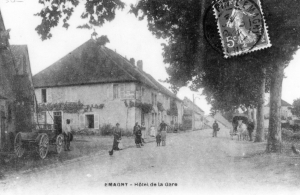 Emagny,près de Besançon, hôtel de la gare où séjournèrent les "Cézanne"